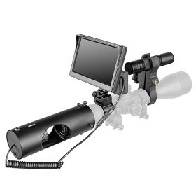 Night Vision Scope; Digital Camera Infrared 850Nm Rifle Scope System With Ir System; 5In Monitor (Color: Black)