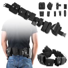 10 In 1 Duty Belt And Utility Holsters (Color: Black)