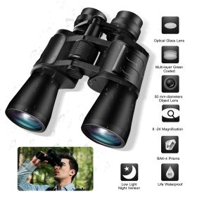 8-24 X 50 Binoculars With Fmc Lens (Color: Black)